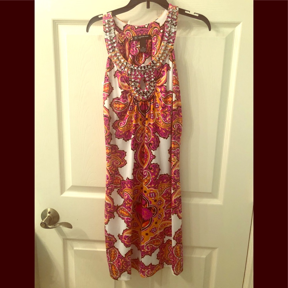 INC Tropical Flirty Dress